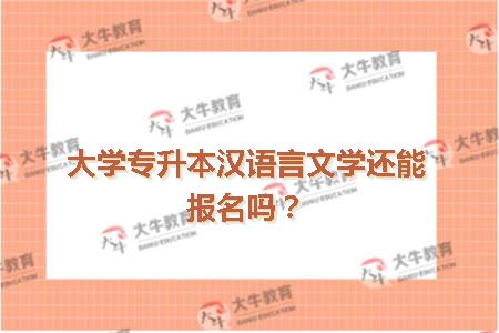 中山大学专升本汉语言文学还能报名吗?