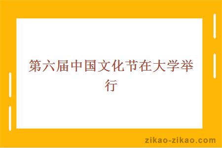 第六届中国文化节在大学举行