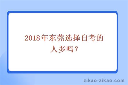 东莞选择自考