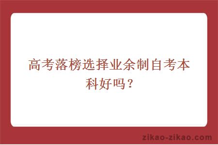 业余制自考本科