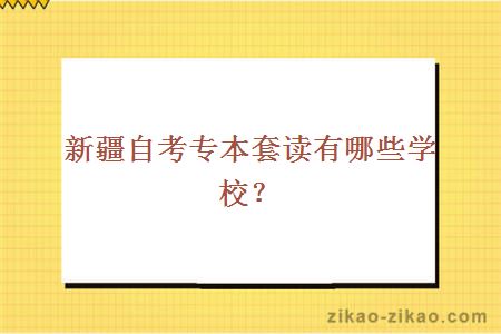 新疆自考专本套读有哪些学校？