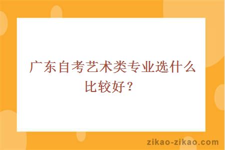 广东自考艺术类专业选什么比较好?