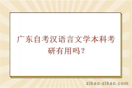 自考汉语言文学本科考研