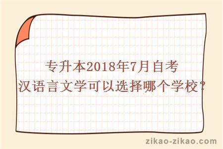 专升本自考汉语言文学学校