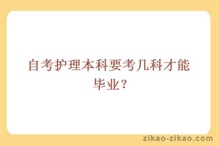 自考护理本科