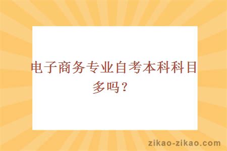 电子商务自考本科科目