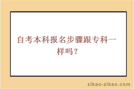自考本科报名步骤