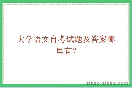 大学语文自考试题及答案