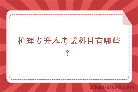 护理专升本考试科目