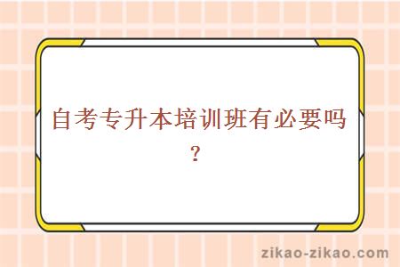 自考专升本培训班