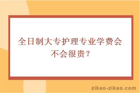全日制大专护理专业学费
