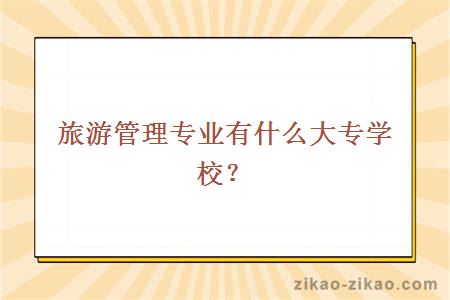 旅游管理大专学校