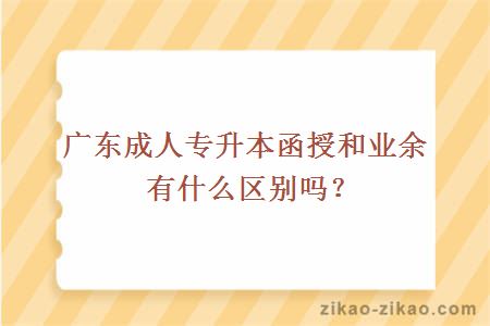 成人专升本函授和业余