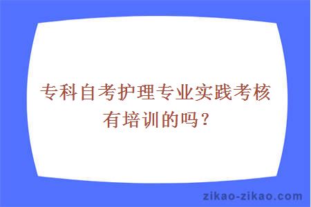 专科自考护理专业实践考核有培训的吗?