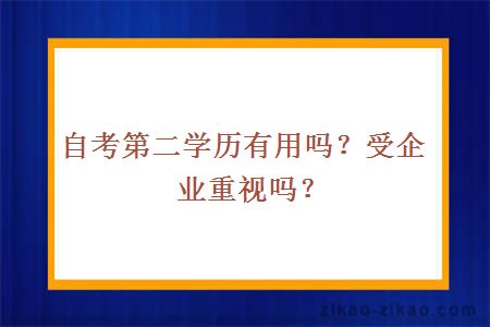 自考第二学历
