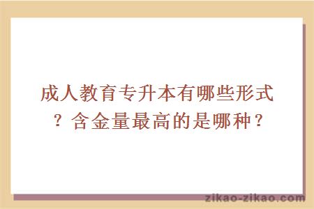 成人教育专升本