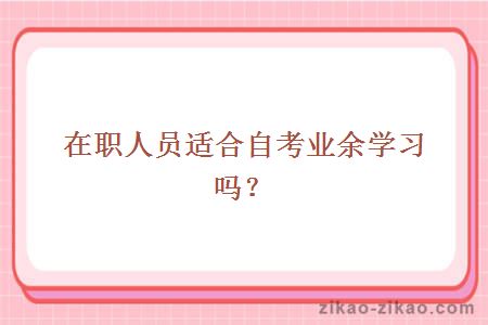 在职人员适合自考业余学习吗?