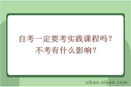 自考实践课程
