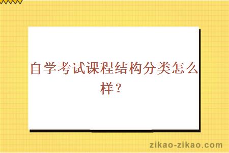 自学考试课程结构分类怎么样?