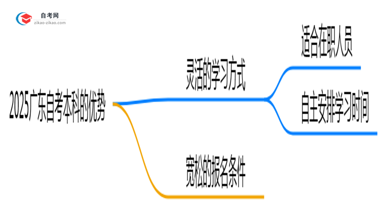 2025广东自考本科5大优势:为什么超30万人选择?思维导图