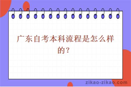 广东自考本科流程是怎么样的?