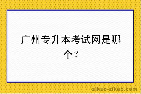 广州专升本考试网是哪个？
