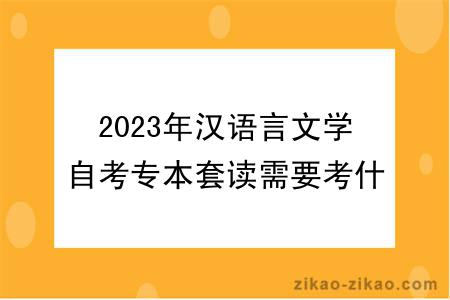 2023年汉语言文学自考专本套读需要考什么？
