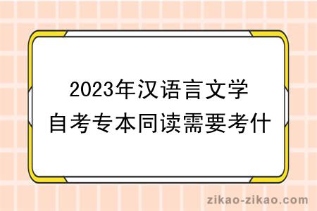 2023年汉语言文学自考专本同读需要考什么?
