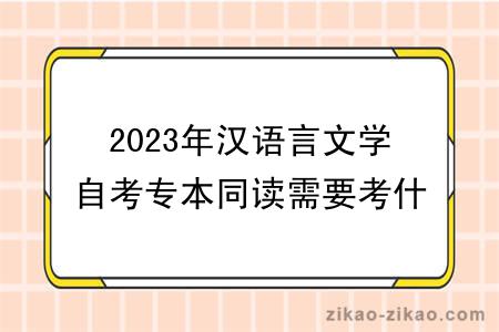 2023年汉语言文学自考专本同读需要考什么？