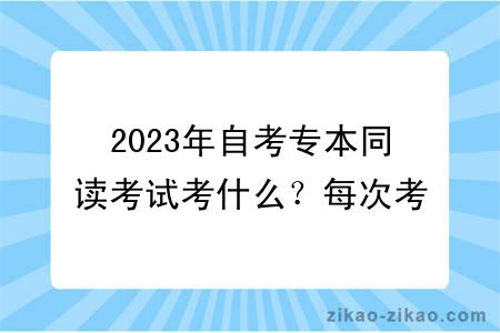 2023年自考专本同读考试考什么?每次考试可以报几门?