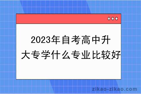 2023年自考高中升大专学什么专业比较好?怎么选择专业?