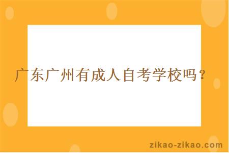 广东广州有成人自考学校吗?