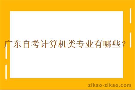 广东自考计算机类专业有哪些?