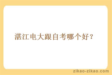 湛江电大跟自考哪个好?