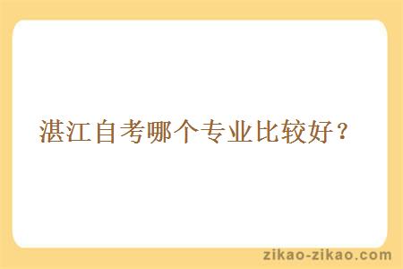 湛江自考哪个专业比较好?