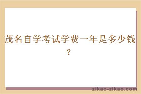 茂名自学考试学费一年是多少钱?