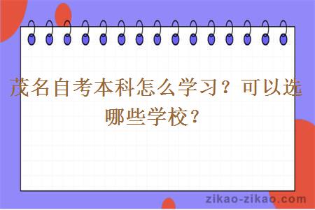 茂名自考本科怎么学习?可以选哪些学校?
