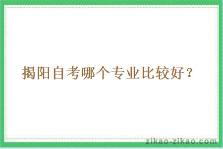 揭阳自考哪个专业比较好?