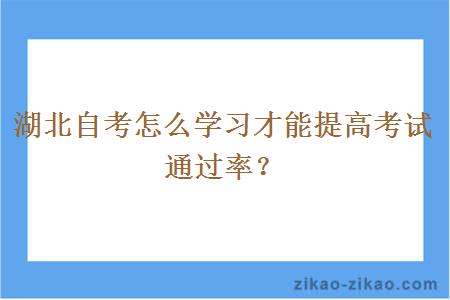 湖北自考怎么学习才能提高考试通过率?