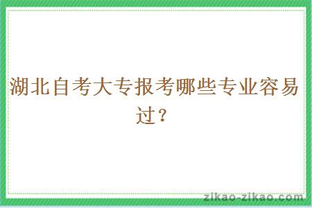 湖北自考大专报考哪些专业容易过?