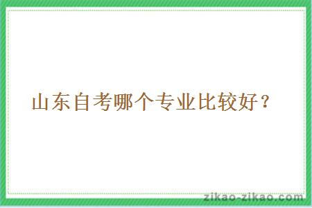山东自考哪个专业比较好?