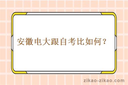 安徽电大跟自考比如何？