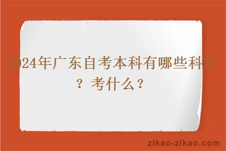 2024年广东自考本科有哪些科目?考什么?