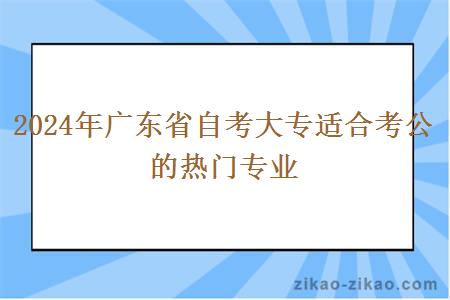 2024年广东省自考大专适合考公的热门专业