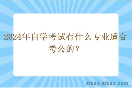 2024年自学考试有什么专业适合考公的? 2024年自学考试有什么专业适合考公的?