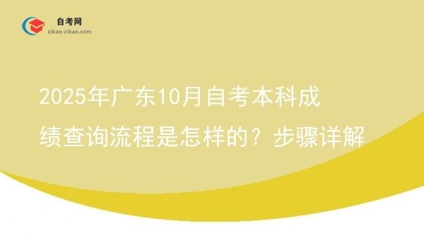 2025年广东10月自考本科成绩查询流程是怎样的？步骤详解图片